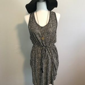 Comfy Black and White Patterned Lucky Brand Dress